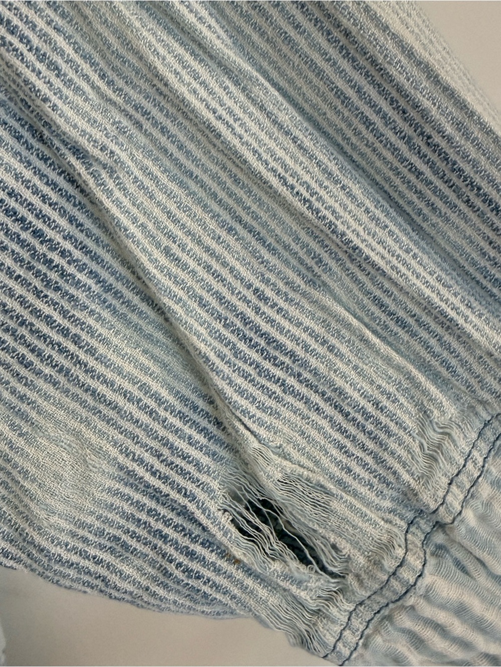 We The Free Light Blue Striped Casual Button-Down Shirt - Picture 6 of 11
